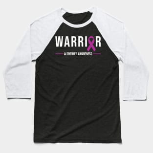 Warrior Recovery Purple Ribbon ALZHEIMER AWARENESS Gift Baseball T-Shirt